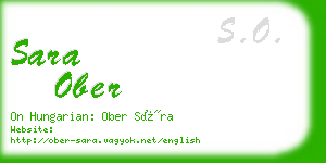 sara ober business card